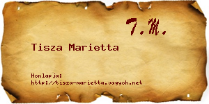 Tisza Marietta névjegykártya